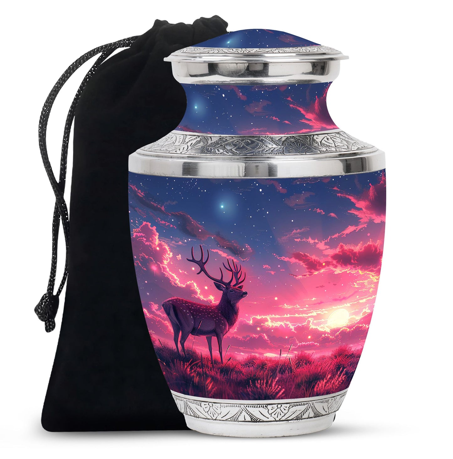 Personalized Deer Cremation Urn for Women - 10-inch, 200 cu in - Yatskia