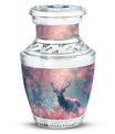 Elegant Pink Deer Cremation Urn – Beautiful Wildlife Memorial Urn for Ashes