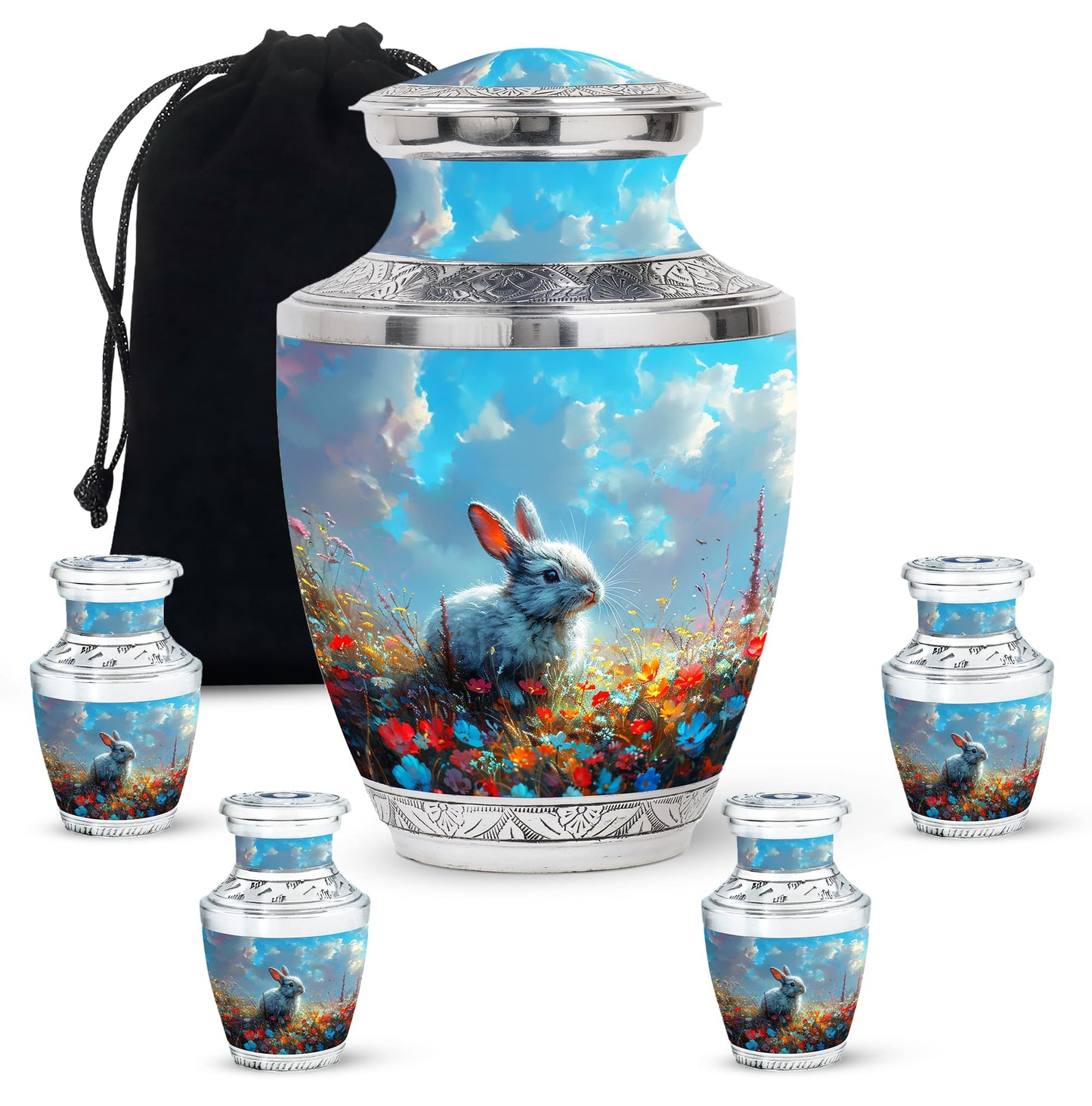Colorful Personalized Pet Memorial Urn for Pet Ashes - 10-inch, 200 cu in - Yatskia