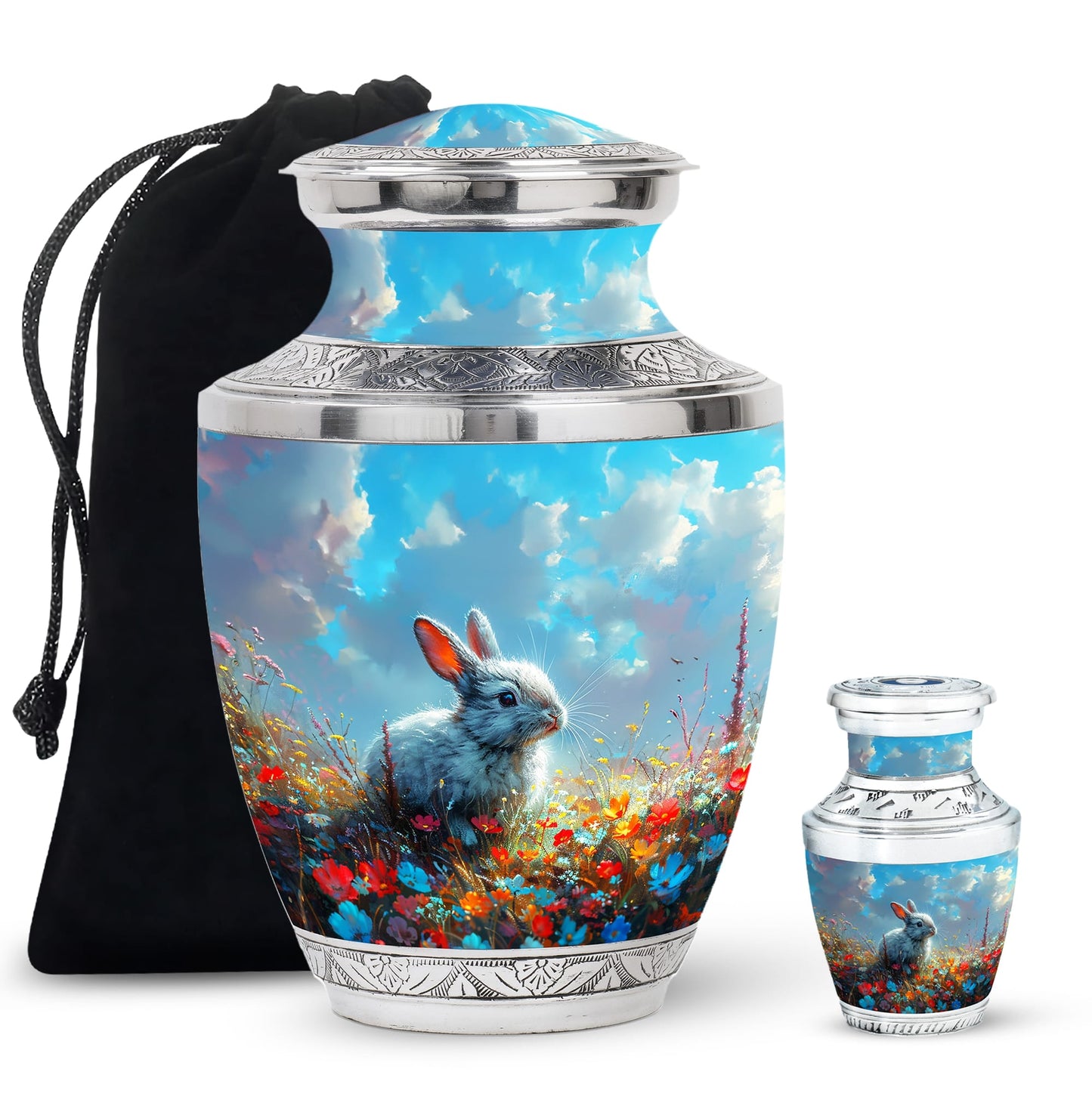 Colorful Personalized Pet Memorial Urn for Pet Ashes - 10-inch, 200 cu in - Yatskia