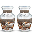 Forest Rabbit Meadow - Rabbit Urn Memorial, Funeral Shape Urn