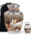 Forest Rabbit Meadow - Rabbit Urn Memorial, Funeral Shape Urn