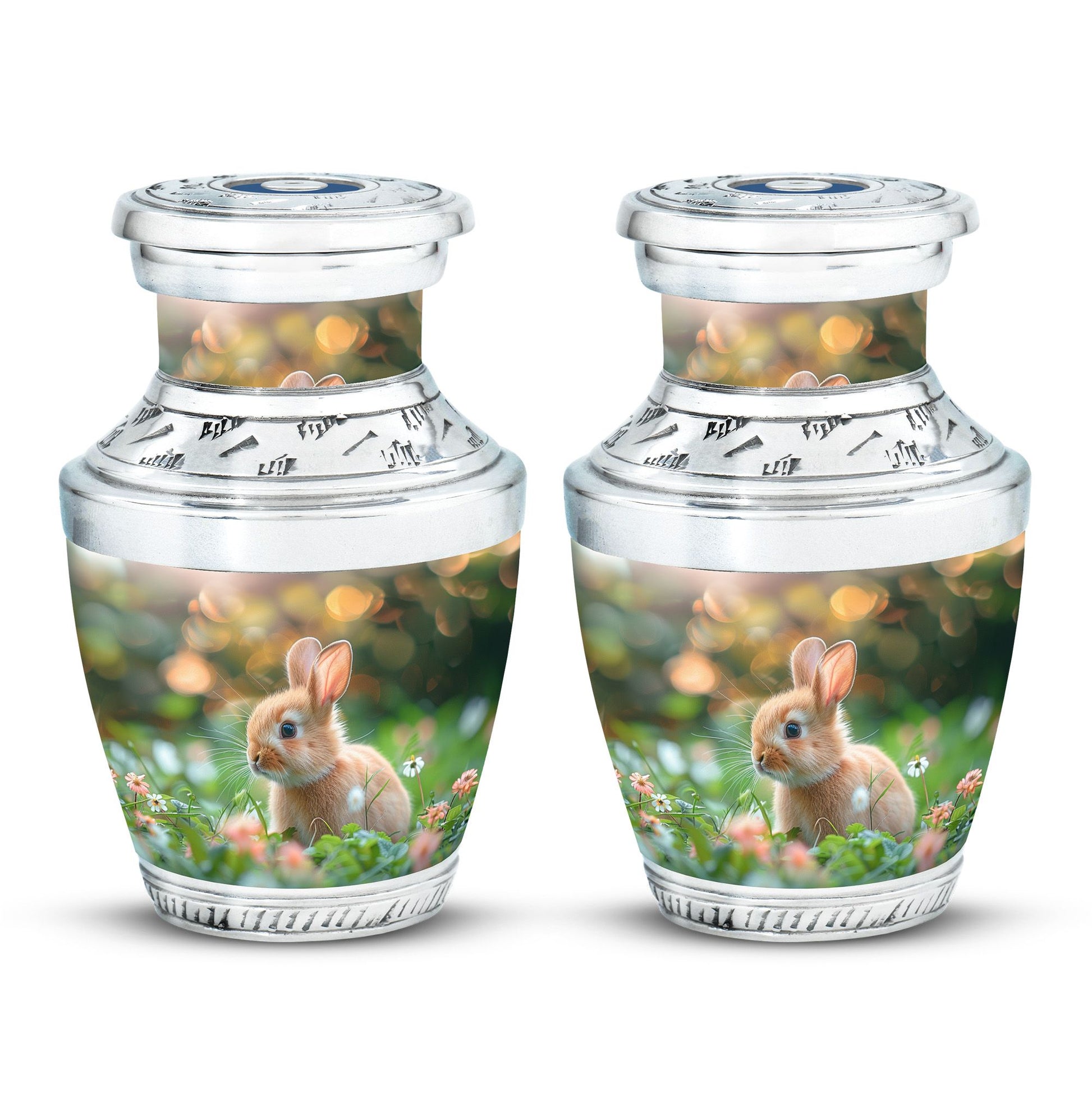 Green Baby Bunny Rabbit Urn – Beautiful Memorial for Pet Rabbits