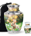 Green Baby Bunny Rabbit Urn – Beautiful Memorial for Pet Rabbits