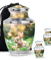 Green Baby Bunny Rabbit Urn – Beautiful Memorial for Pet Rabbits