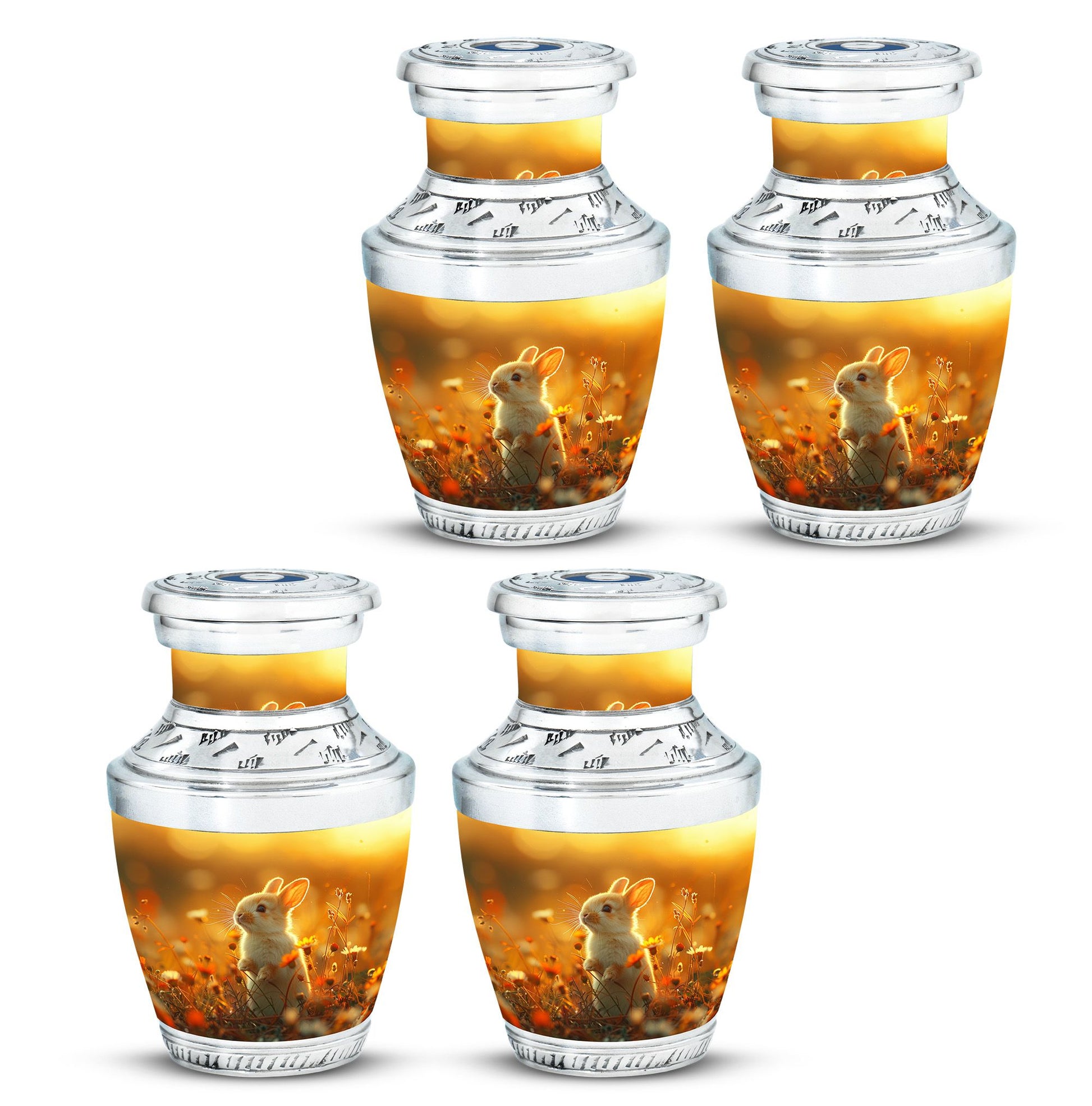 Sunset Baby Bunny Rabbit Urn - Beautiful Memorial For Pets Ashes