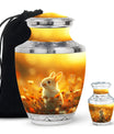 Sunset Baby Bunny Rabbit Urn - Beautiful Memorial For Pets Ashes