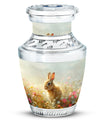 Baby Bunny Rabbit Urn – Beautiful Floral Design Memorial for Pet Remains