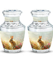 Baby Bunny Rabbit Urn – Beautiful Floral Design Memorial for Pet Remains