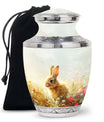 Baby Bunny Rabbit Urn – Beautiful Floral Design Memorial for Pet Remains