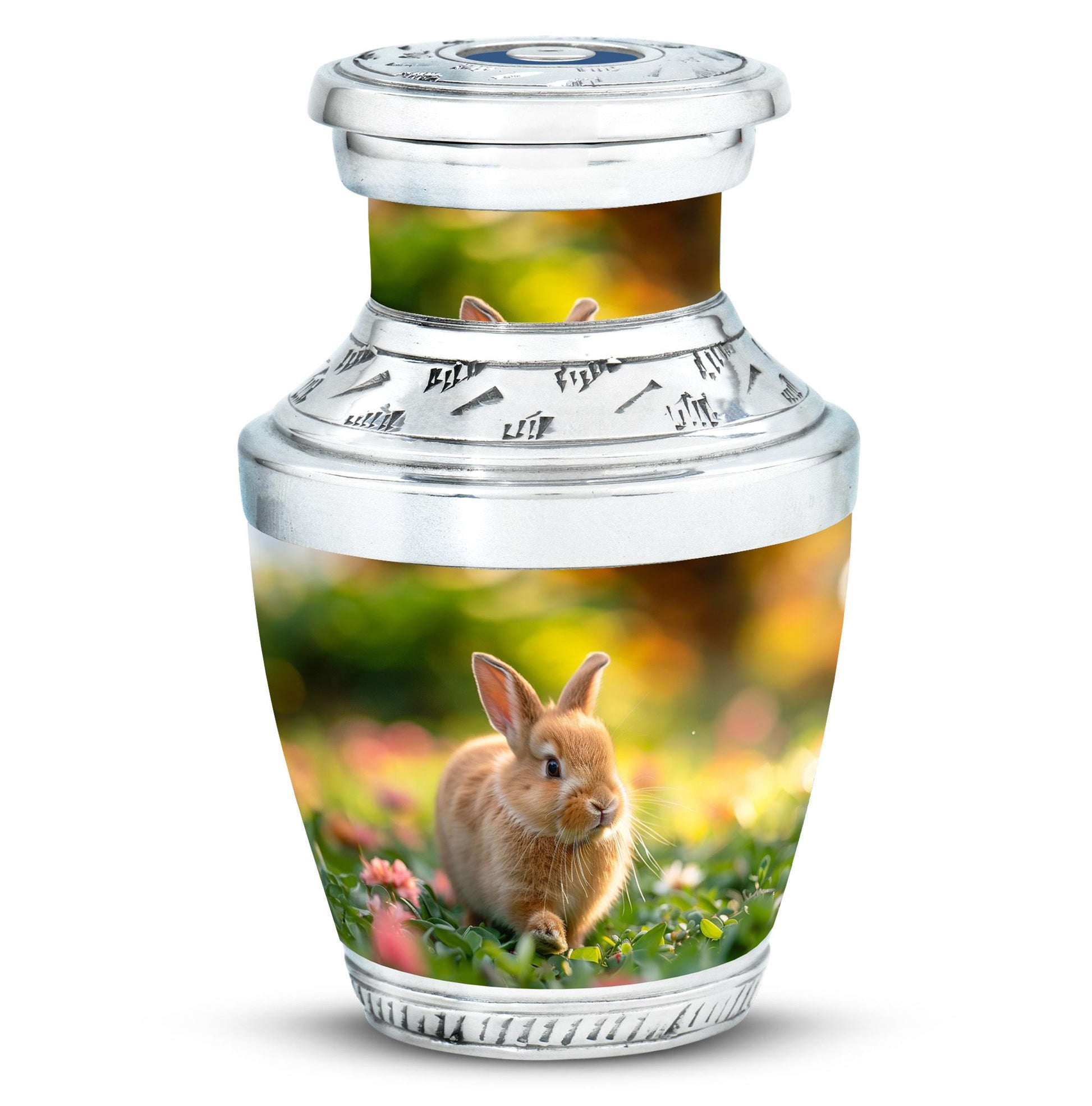 Bunny Rabbit Garden Urn - Beautiful Pet Memorial with Nature Design
