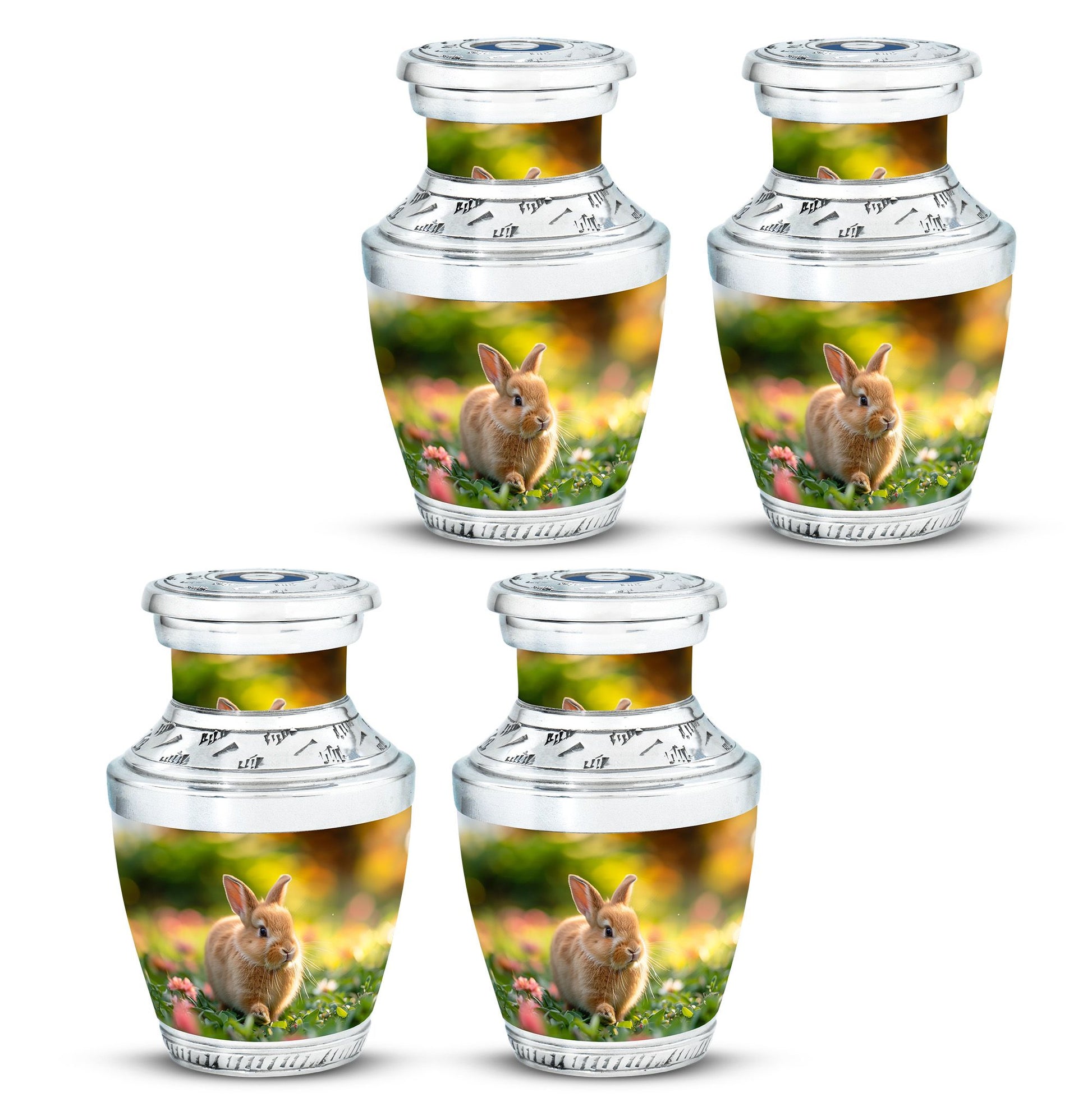 Bunny Rabbit Garden Urn - Beautiful Pet Memorial with Nature Design