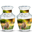 Bunny Rabbit Garden Urn - Beautiful Pet Memorial with Nature Design