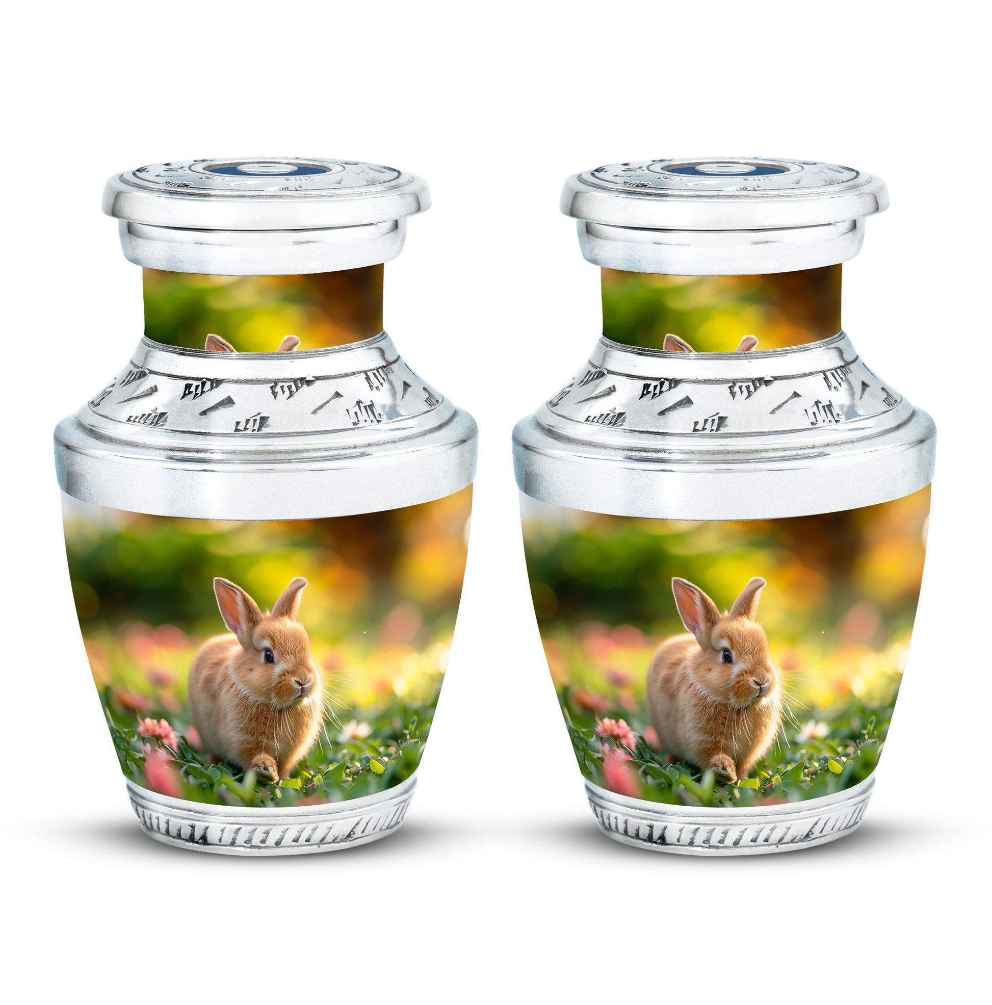 Bunny Rabbit Garden Urn - Beautiful Pet Memorial with Nature Design