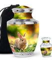 Bunny Rabbit Garden Urn - Beautiful Pet Memorial with Nature Design