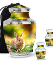 Bunny Rabbit Garden Urn - Beautiful Pet Memorial with Nature Design
