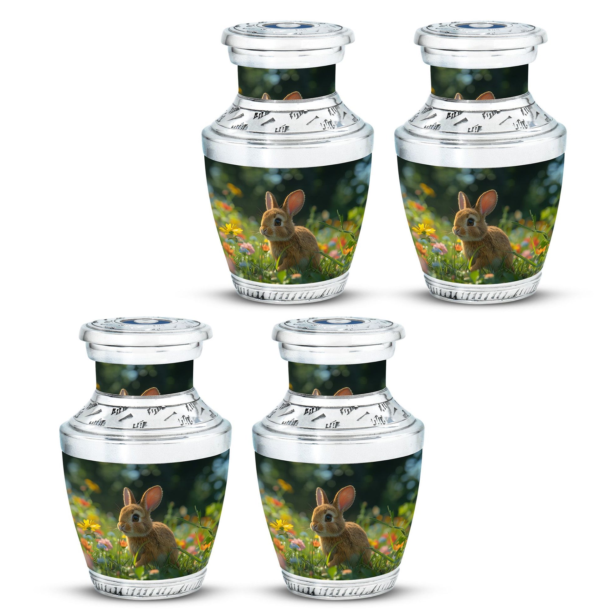 Summer Bunny Burial Urn - Decorative Unique Urns For Burial Ashes