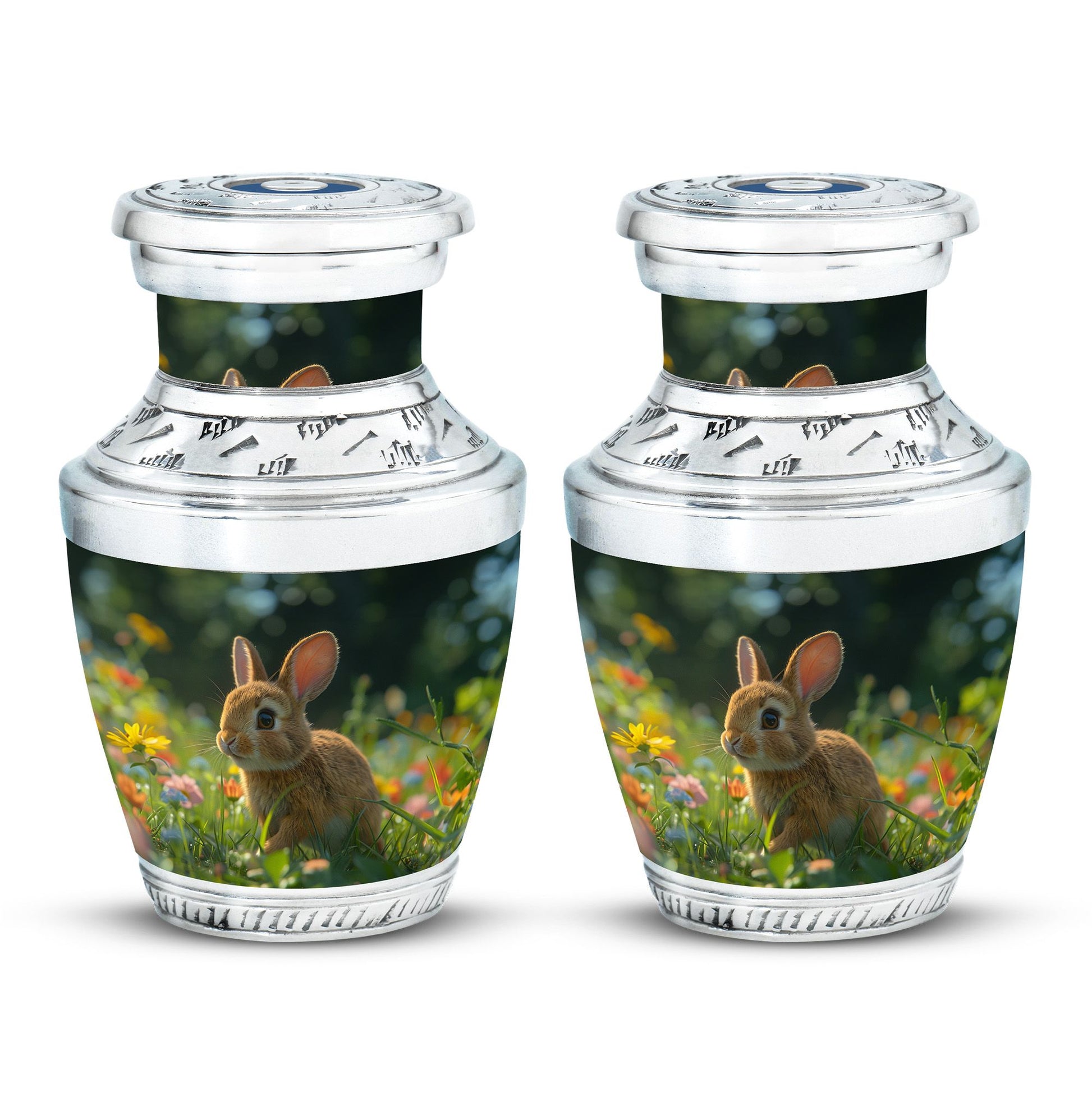 Summer Bunny Burial Urn - Decorative Unique Urns For Burial Ashes