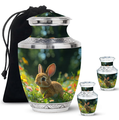 Personalized Rabbit Cremation Urn for Pet Ashes - 10-inch, 200 cu in - Yatskia