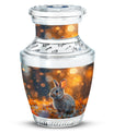 Golden Bunny Cremation Urn- Large Decorative Rabbit Urn For Ashes