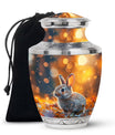 Golden Bunny Cremation Urn- Large Decorative Rabbit Urn For Ashes