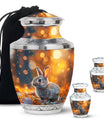 Golden Bunny Cremation Urn- Large Decorative Rabbit Urn For Ashes