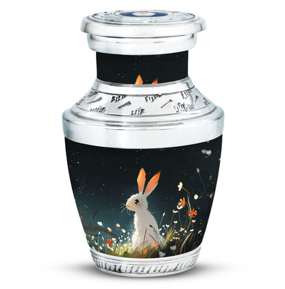 White Personalized Pet Keepsake Urn for Pet Ashes - 10-inch, 200 cu in - Yatskia