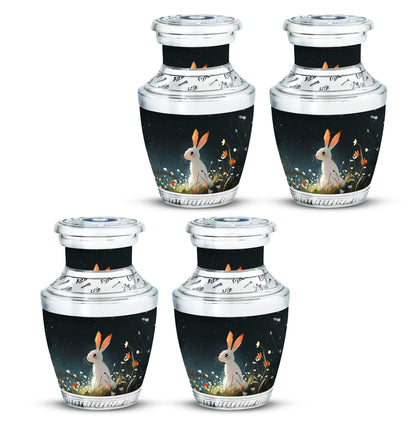White Personalized Pet Keepsake Urn for Pet Ashes - 10-inch, 200 cu in - Yatskia