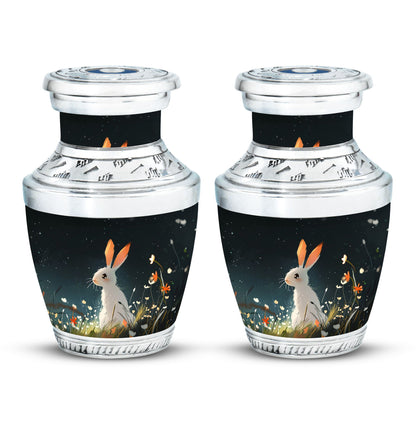 White Personalized Pet Keepsake Urn for Pet Ashes - 10-inch, 200 cu in - Yatskia