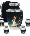 White Bunny Rabbit Burial Urn - Small Urn For Pet Ashes