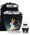 White Bunny Rabbit Burial Urn - Small Urn For Pet Ashes