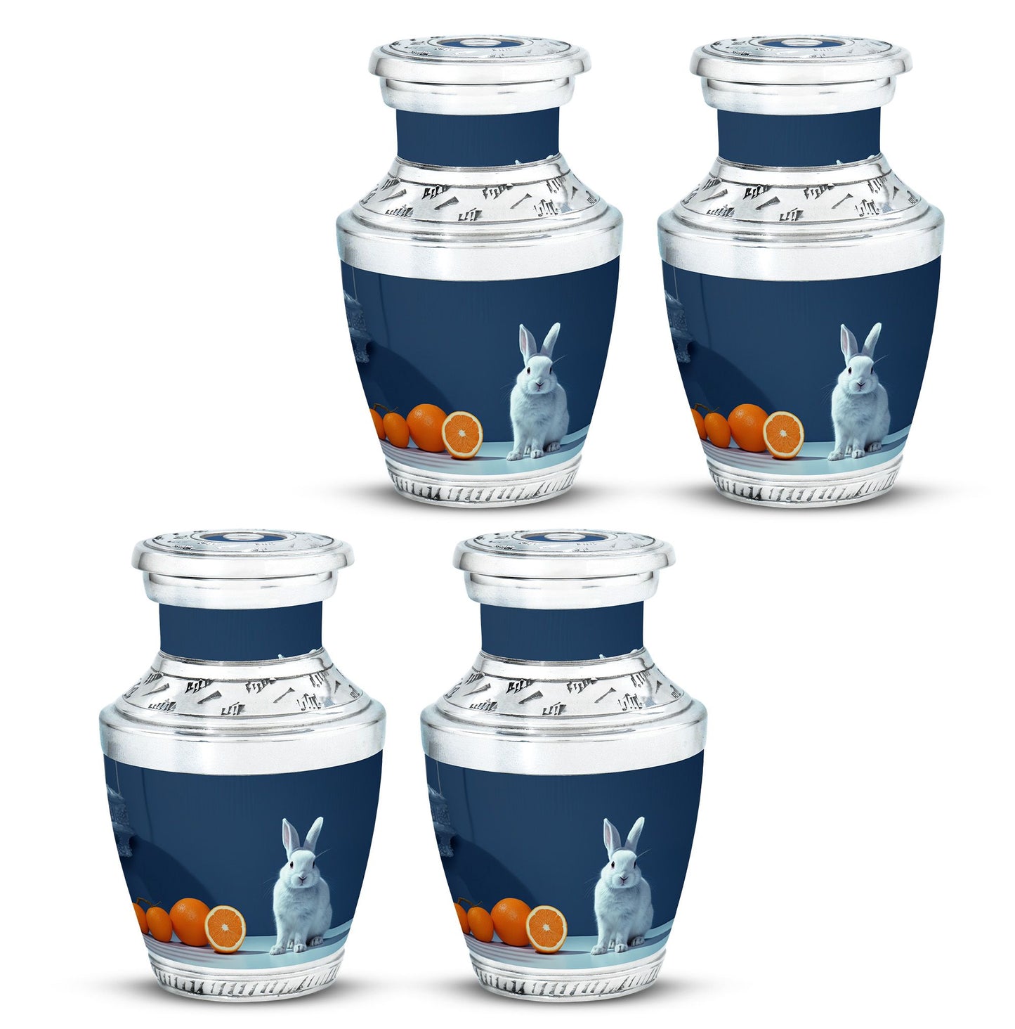 White Personalized Pet Memorial Urn for Pet Ashes - 10-inch, 200 cu in - Yatskia
