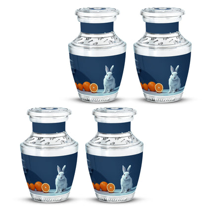 White Personalized Pet Memorial Urn for Pet Ashes - 10-inch, 200 cu in - Yatskia