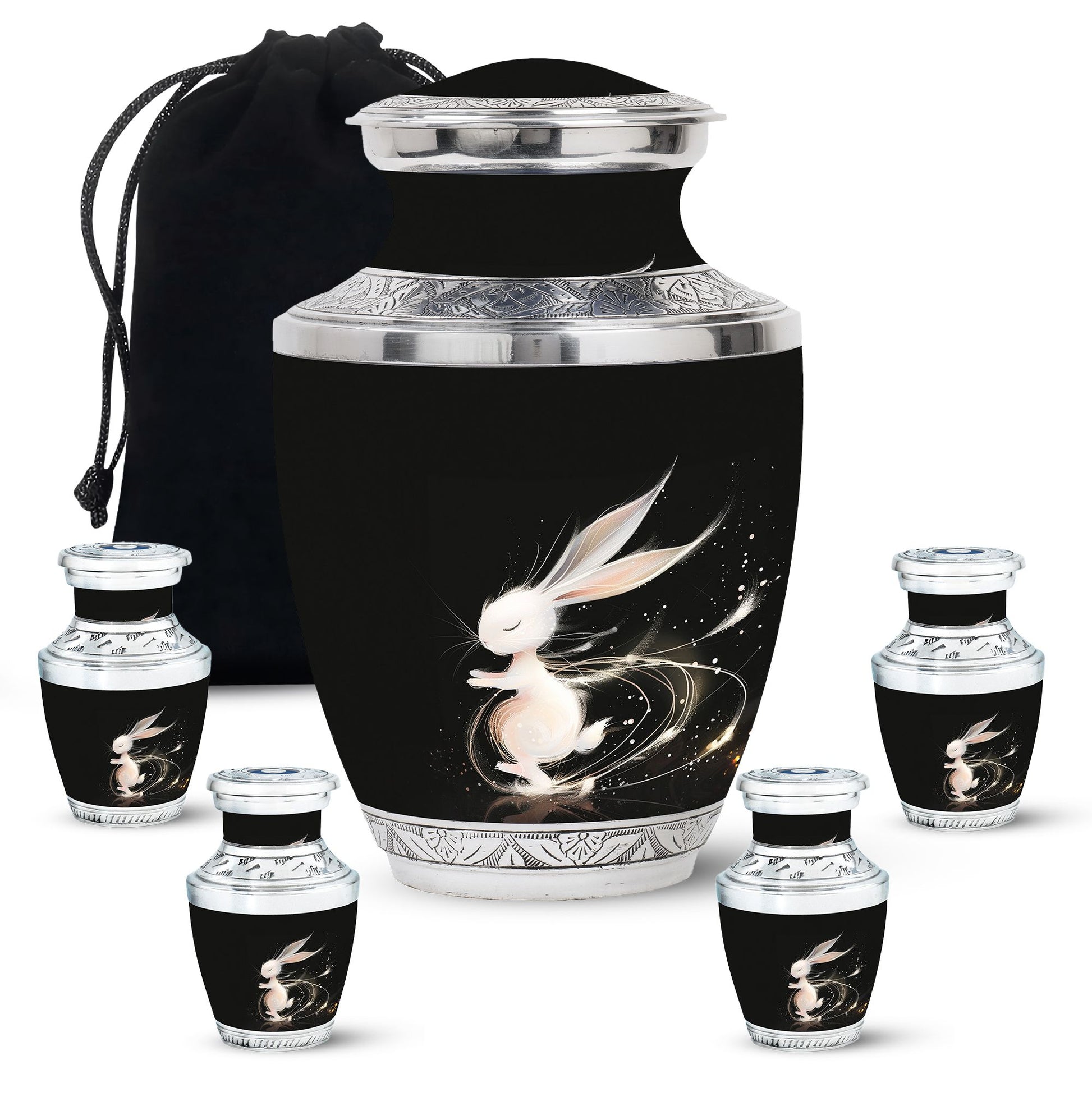 Sleeping Bunny Rabbit Urn - Personalized Pet Urns For Ashes