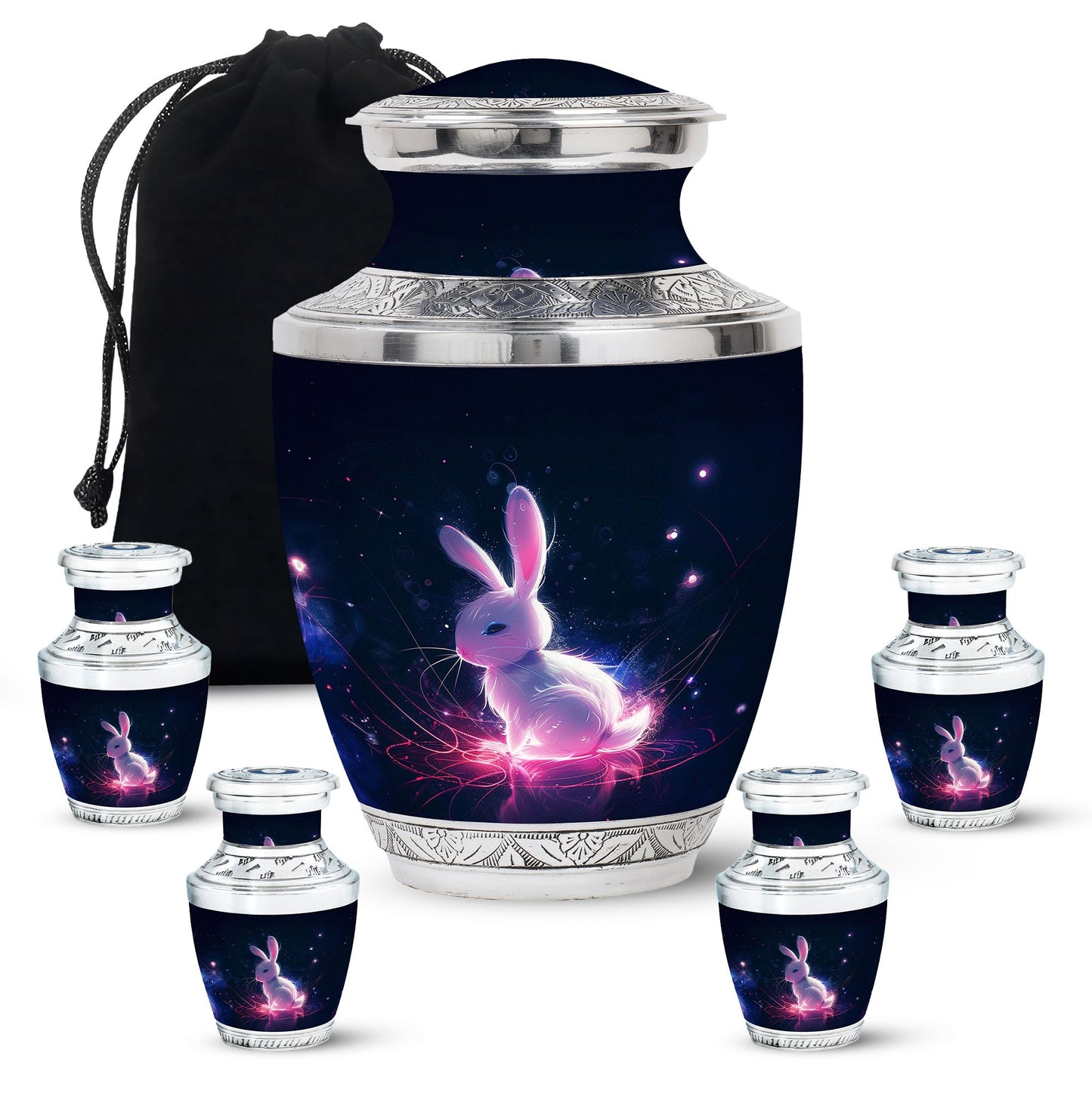 Personalized Rabbit Memorial Urn for Pet Ashes - 10-inch, 200 cu in - Yatskia