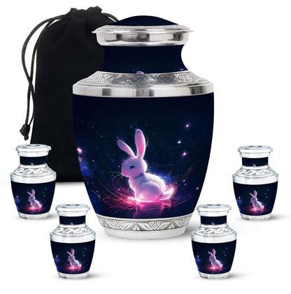 Personalized Rabbit Memorial Urn for Pet Ashes - 10-inch, 200 cu in - Yatskia