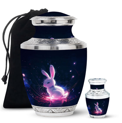 Personalized Rabbit Memorial Urn for Pet Ashes - 10-inch, 200 cu in - Yatskia