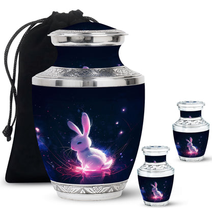 Personalized Rabbit Memorial Urn for Pet Ashes - 10-inch, 200 cu in - Yatskia
