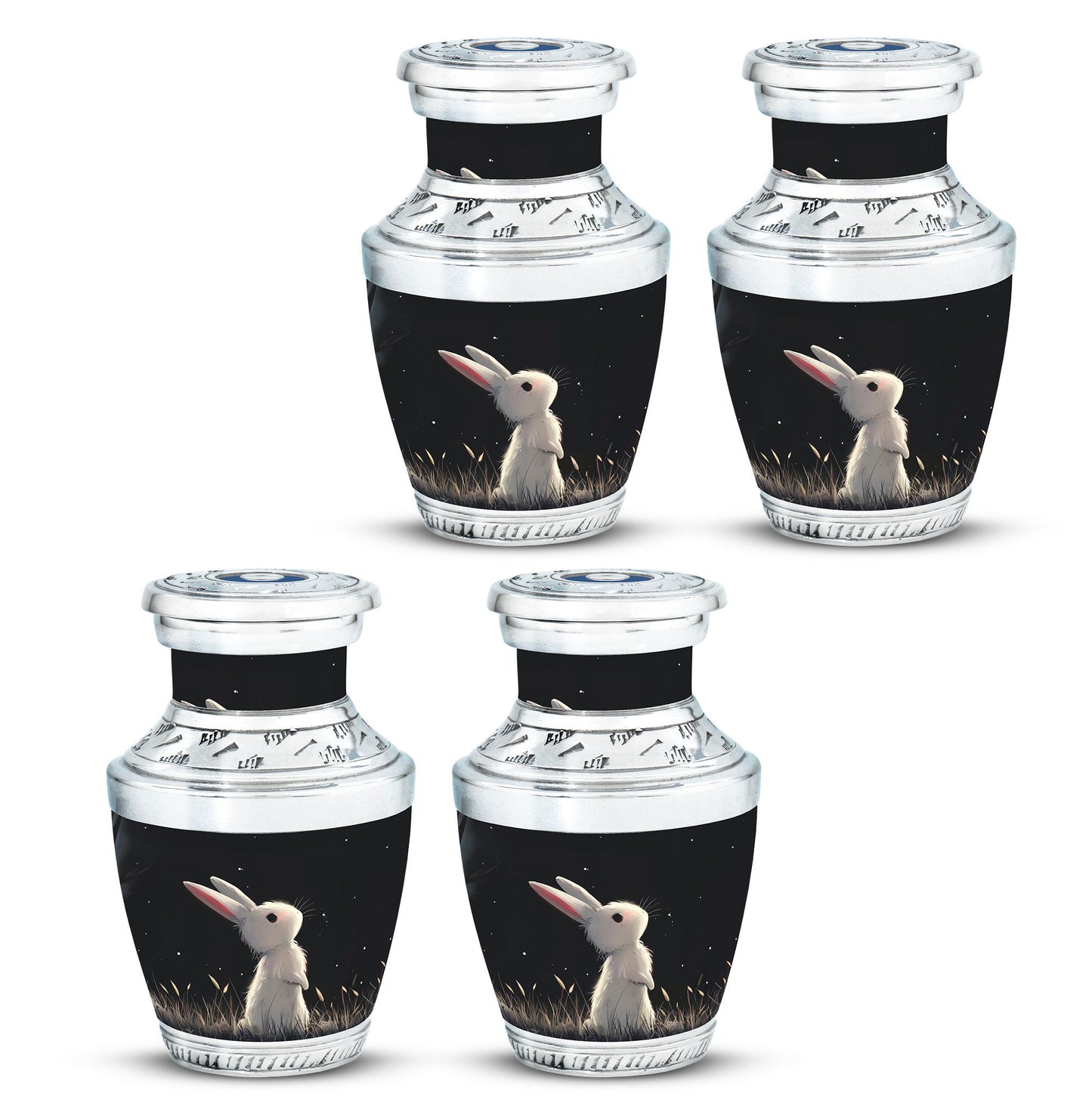 Black Personalized Pet Keepsake Urn for Pet Ashes - 10-inch, 200 cu in - Yatskia