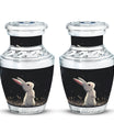 Black Baby Bunny Cremation Urn - Mini Urns For Pet Ashes