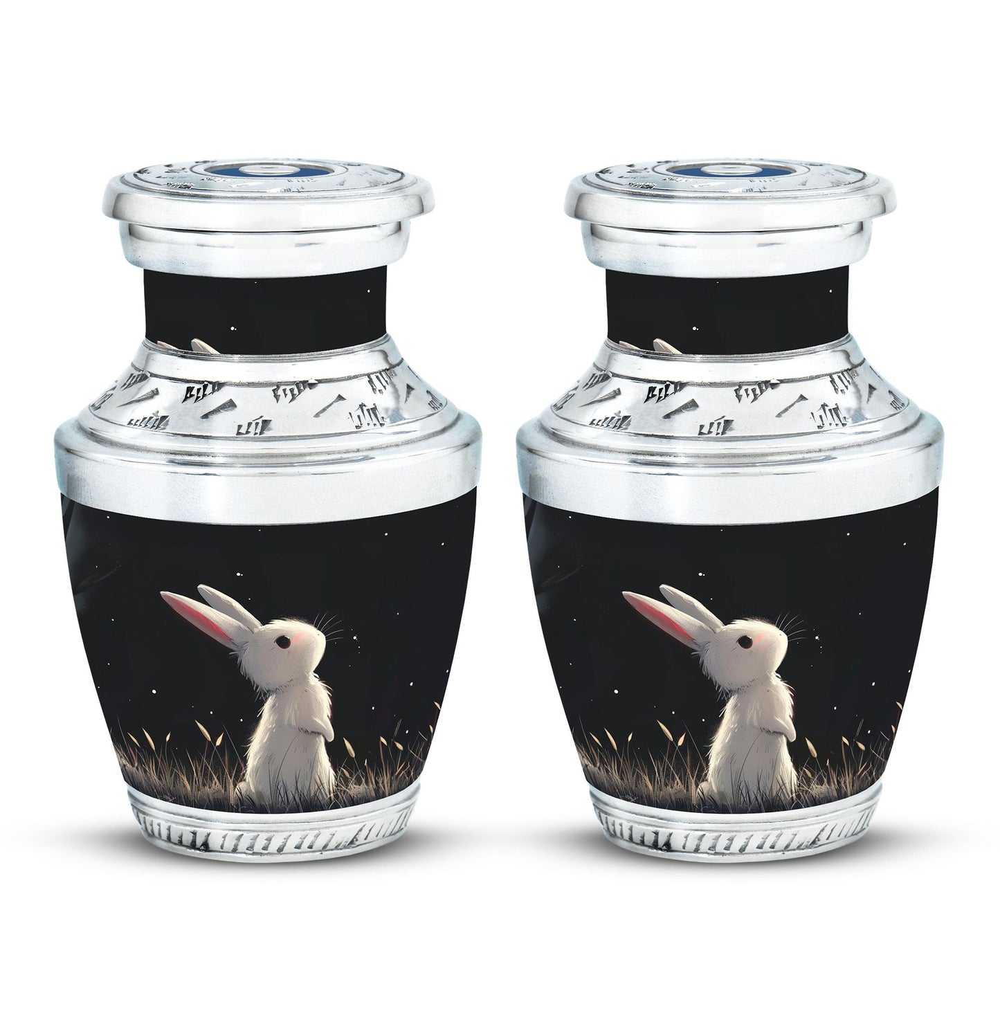 Black Personalized Pet Keepsake Urn for Pet Ashes - 10-inch, 200 cu in - Yatskia