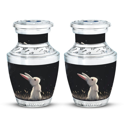 Black Personalized Pet Keepsake Urn for Pet Ashes - 10-inch, 200 cu in - Yatskia