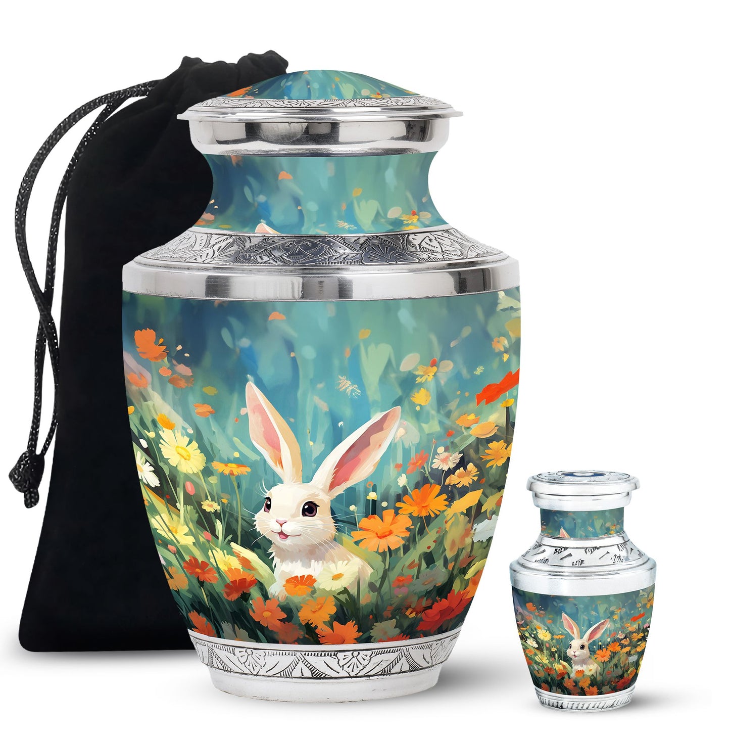Colorful Personalized Pet Cremation Urn for Pet Ashes - 10-inch, 200 cu in - Yatskia