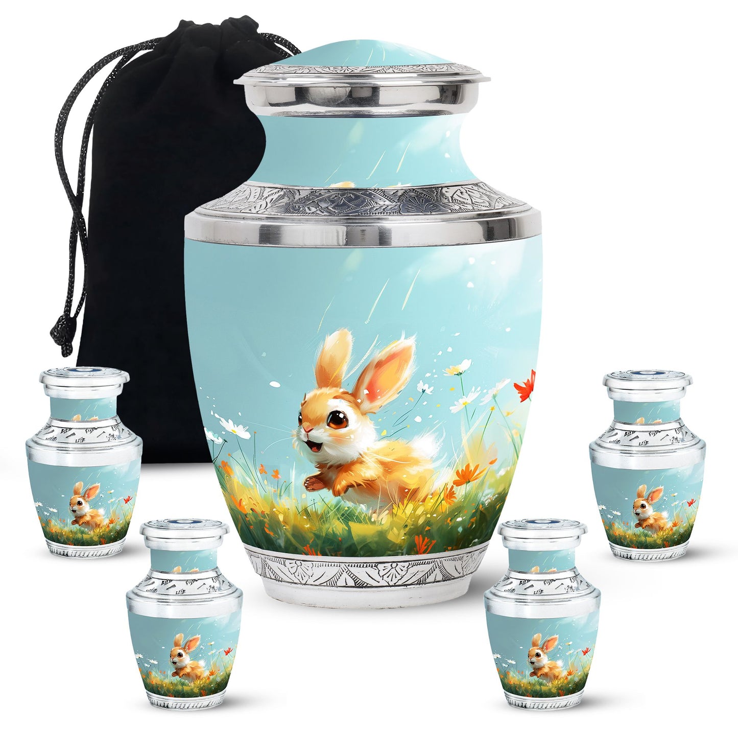 Personalized Pet Keepsake Urn for Pet Ashes - 10-inch, 200 cu in - Yatskia