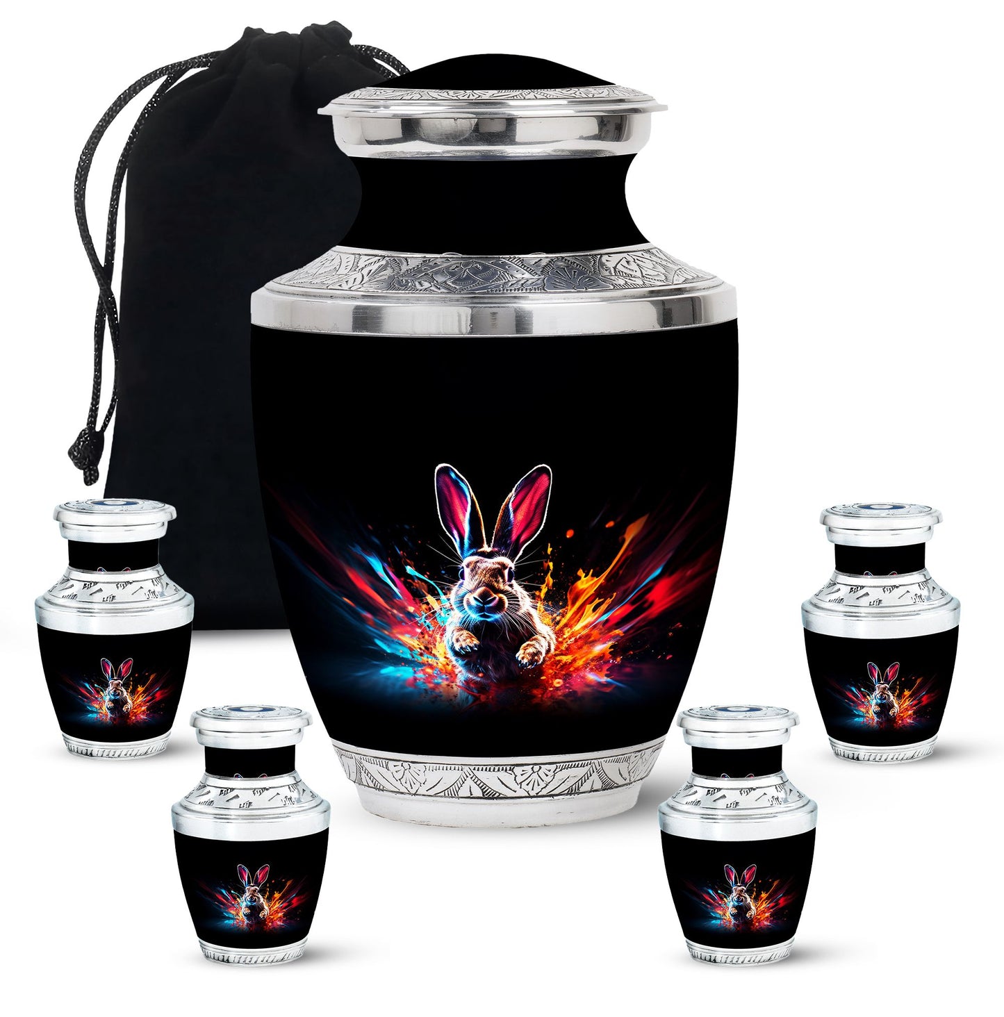 Personalized Rabbit Cremation Urn for Pet Ashes - 10-inch, 200 cu in - Yatskia