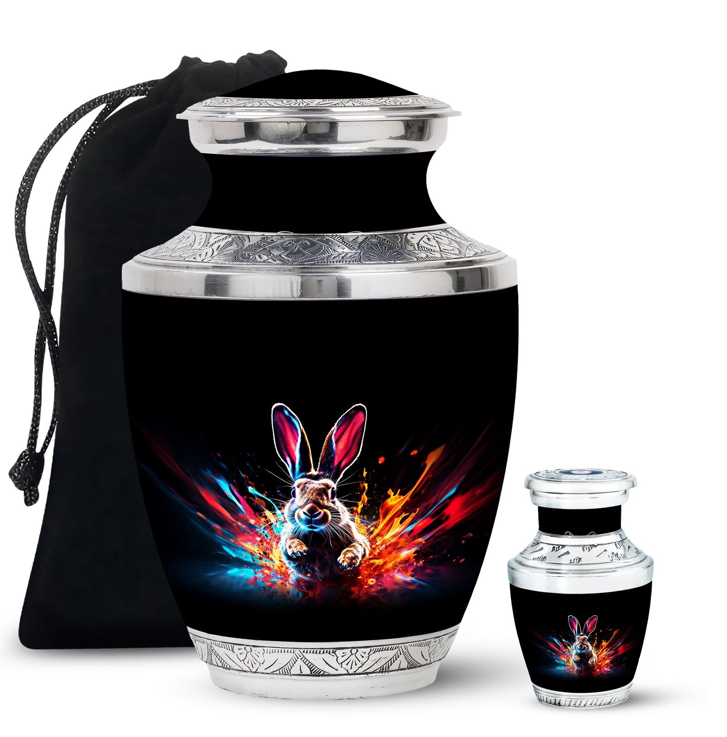 Personalized Rabbit Cremation Urn for Pet Ashes - 10-inch, 200 cu in - Yatskia