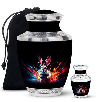 Personalized Rabbit Cremation Urn for Pet Ashes - 10-inch, 200 cu in - Yatskia