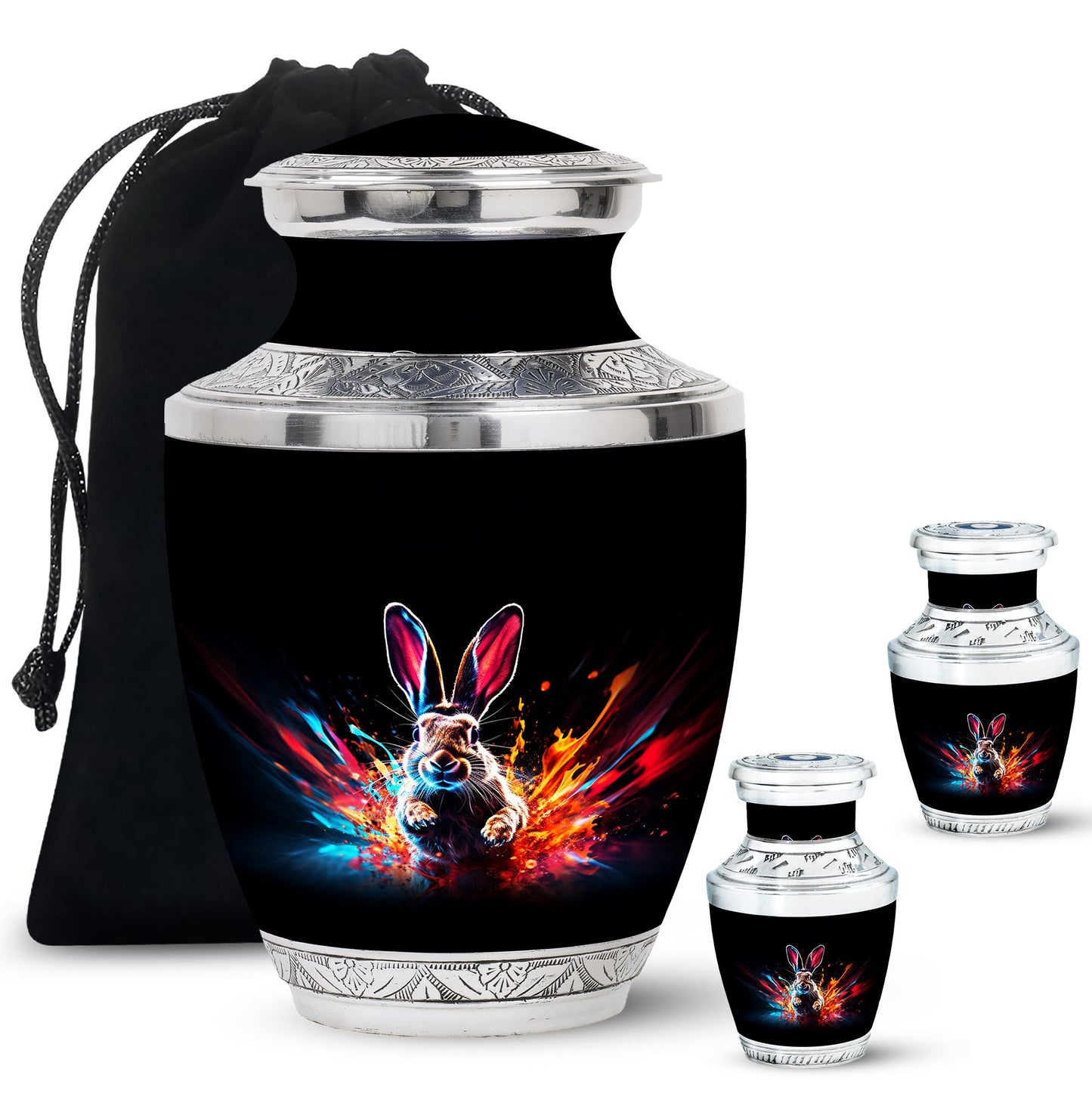 Personalized Rabbit Cremation Urn for Pet Ashes - 10-inch, 200 cu in - Yatskia