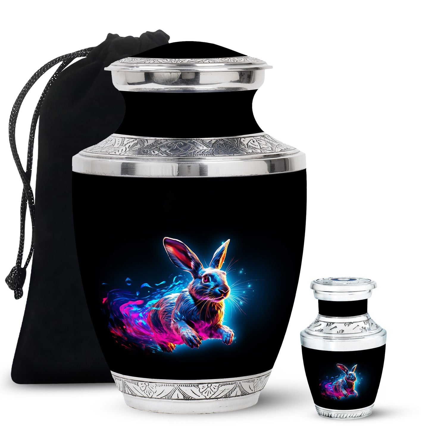 Personalized Rabbit Memorial Urn for Pet Ashes - 10-inch, 200 cu in - Yatskia