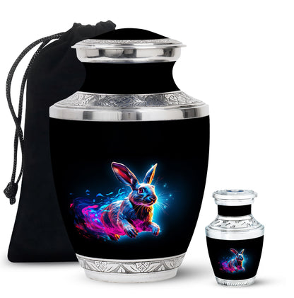 Personalized Rabbit Memorial Urn for Pet Ashes - 10-inch, 200 cu in - Yatskia